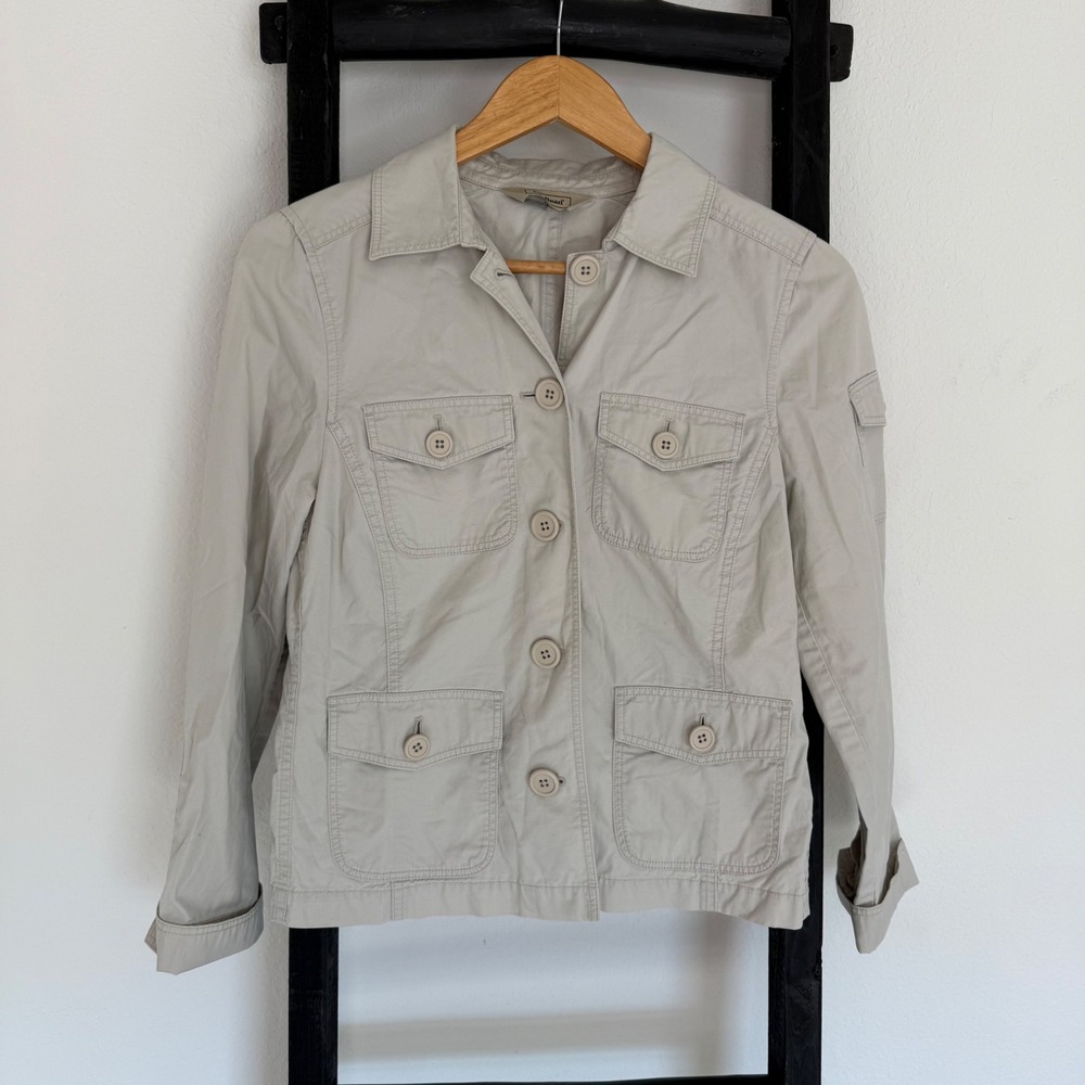 L.L. Bean Women's Utility Jacket in Light Beige